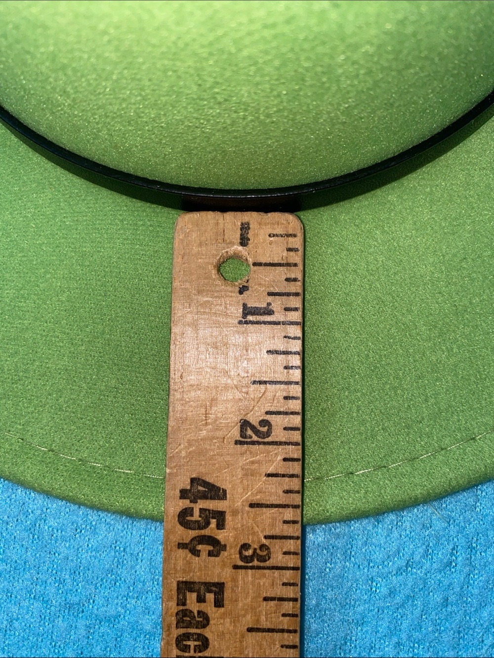 UNBRANDED Wide brim fedora felt two-tone lime green pink black hatband size OSFA - Picture 8 of 8